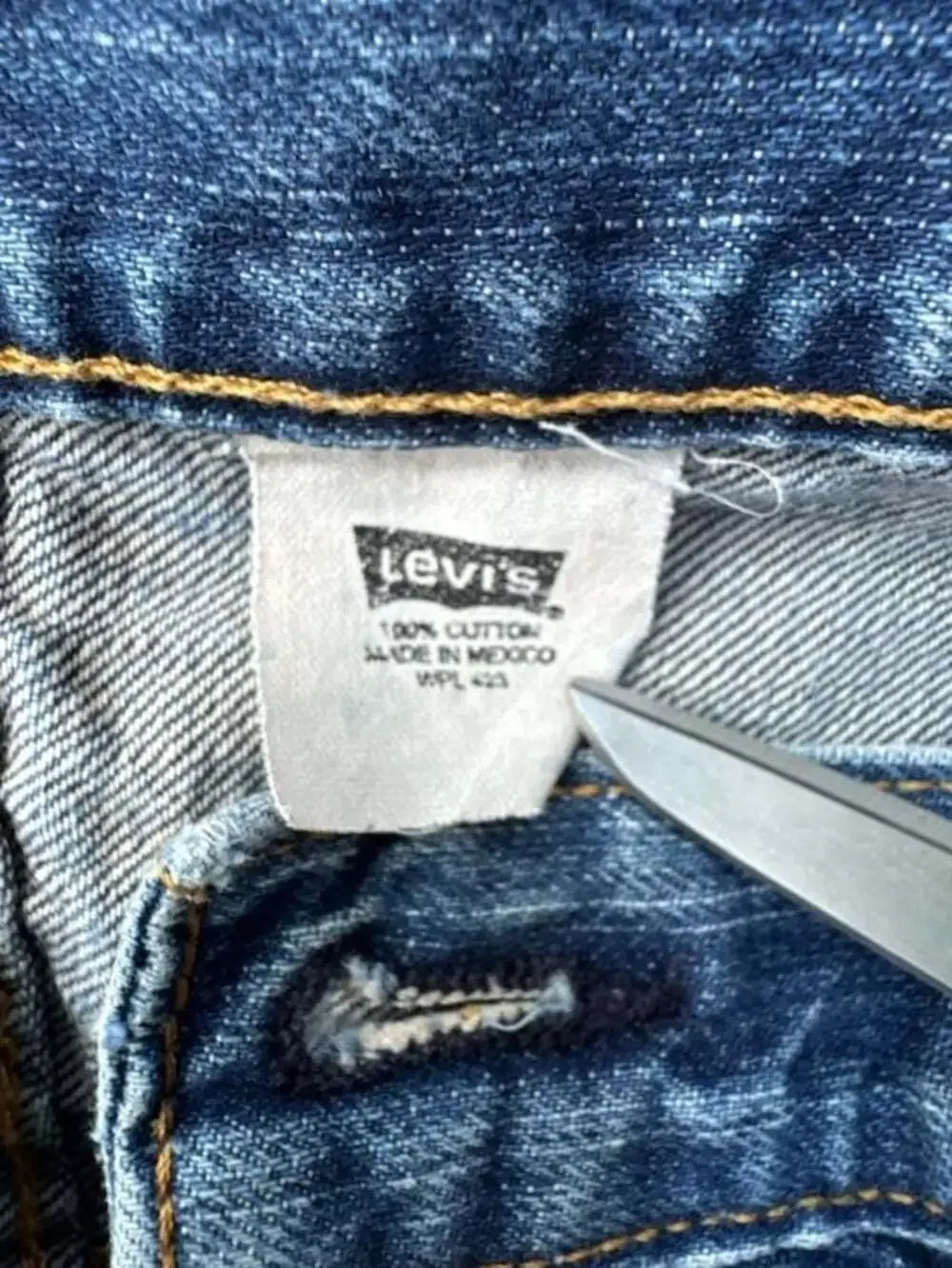Levi's Vintage 501 Distressed Button Fly Straight Leg Jeans